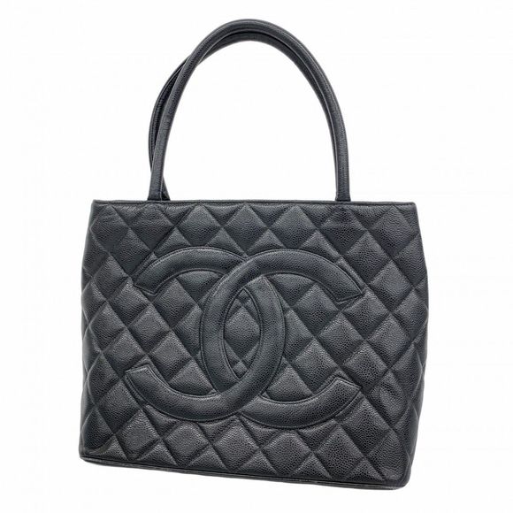 Chanel Reissue Tote Bag Caviar Leather Black with Gold Hardware Pre-owned Women' - Picture 1 of 10